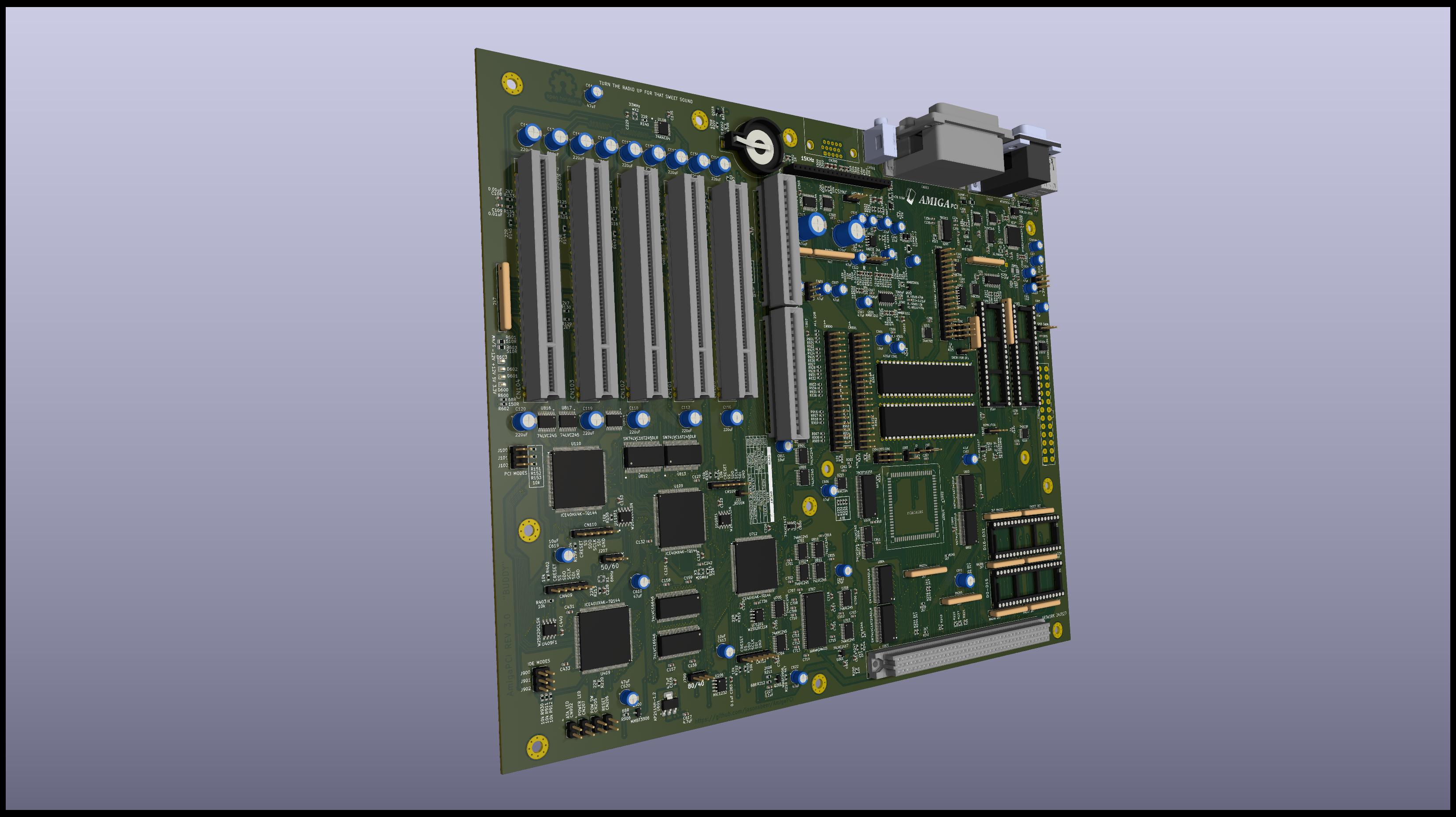 AmigaPCI Mainboard alternate view