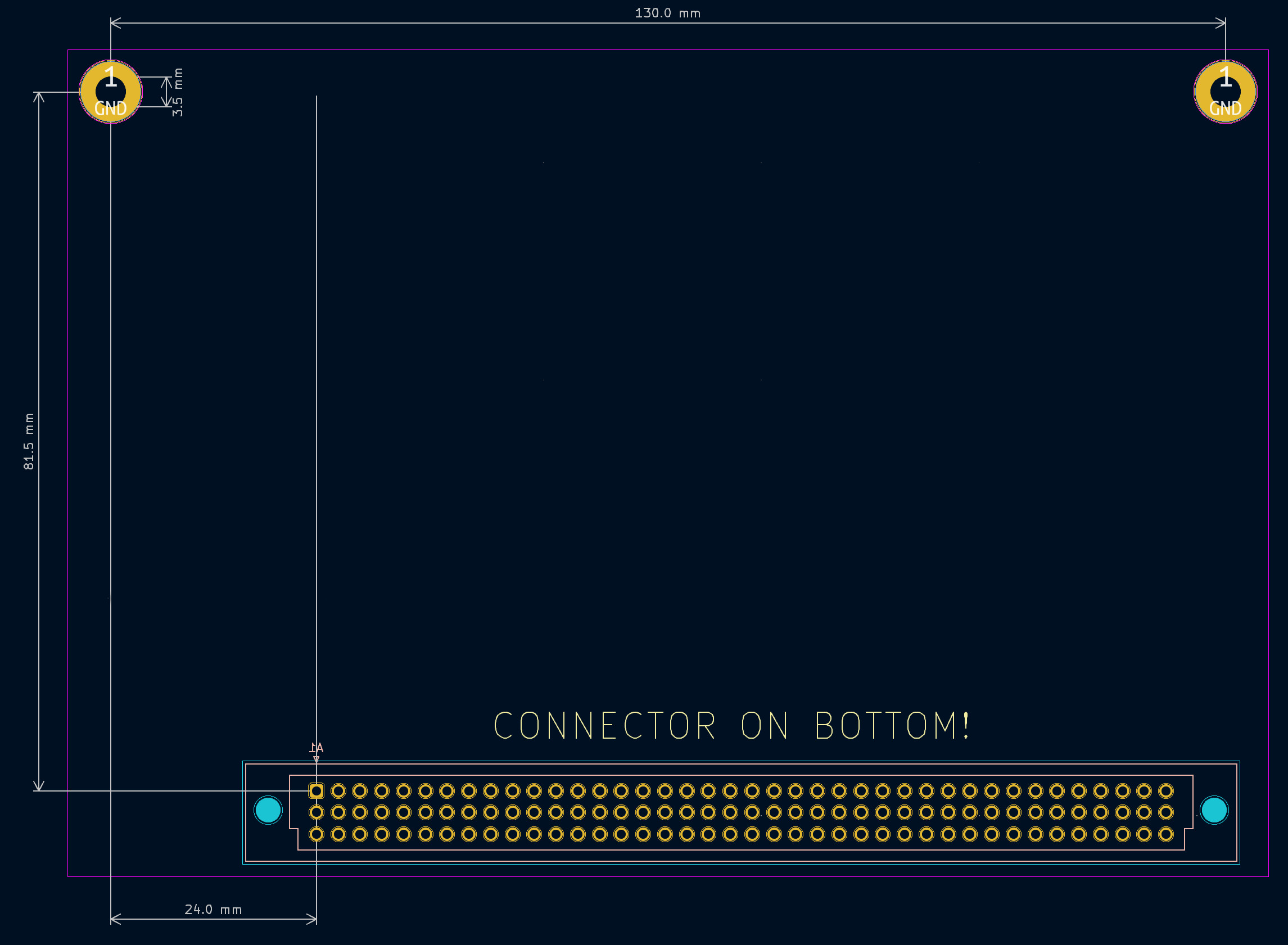 CPU Local Bus Card Dimensions